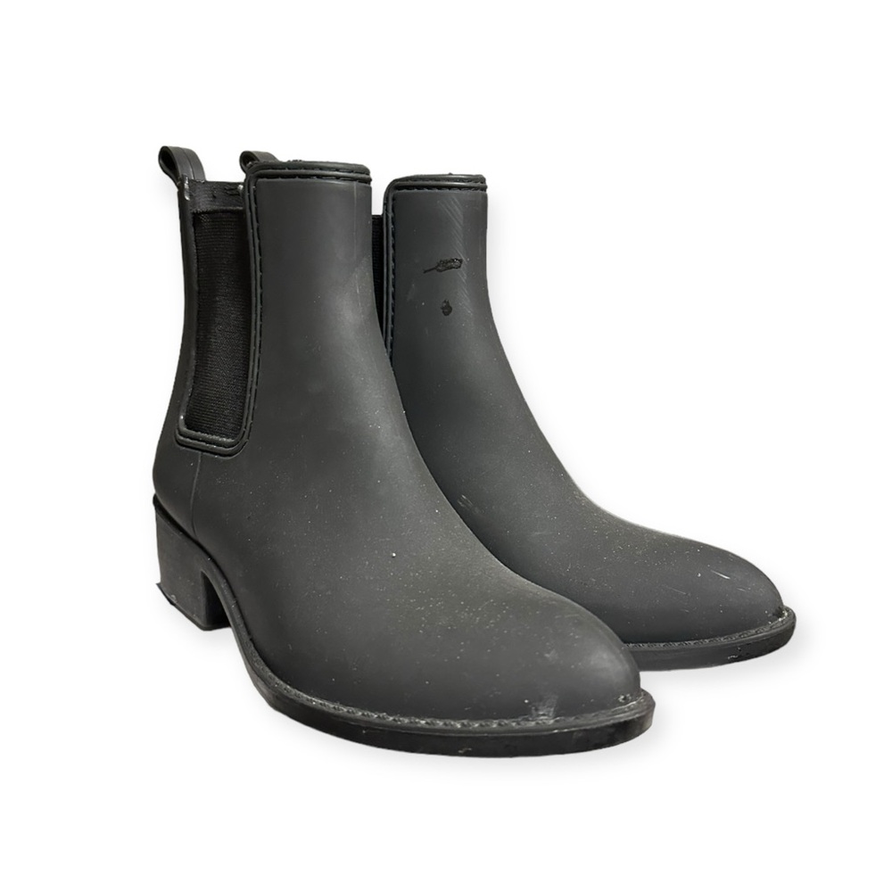 JEFFREY CAMPBELL | Chelsea Ankle Rain Boots  - Black